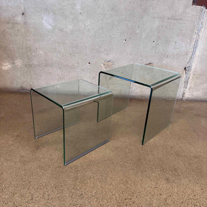 Bent Glass Nesting Tables