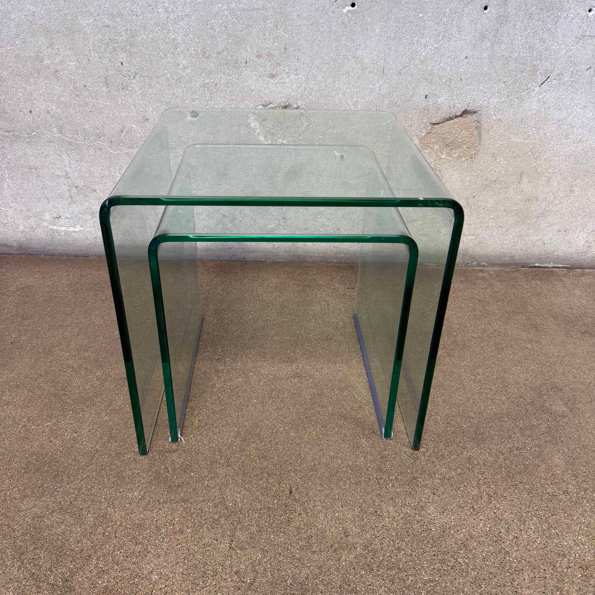 Bent Glass Nesting Tables