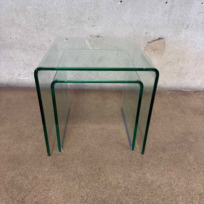 Bent Glass Nesting Tables