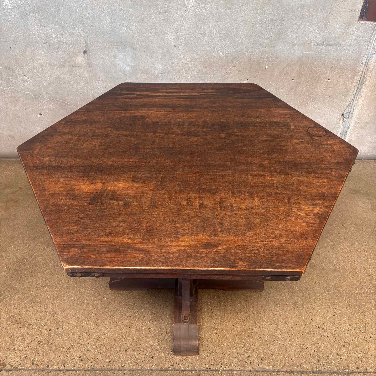 Monterey Furniture Large Game Table Old Wood Finish c. 1930