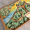 Rare 1920's Calco Multi Color Peacock Tile Product Image