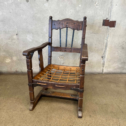 Early Monterey Furniture Arm Chair Rope Seat