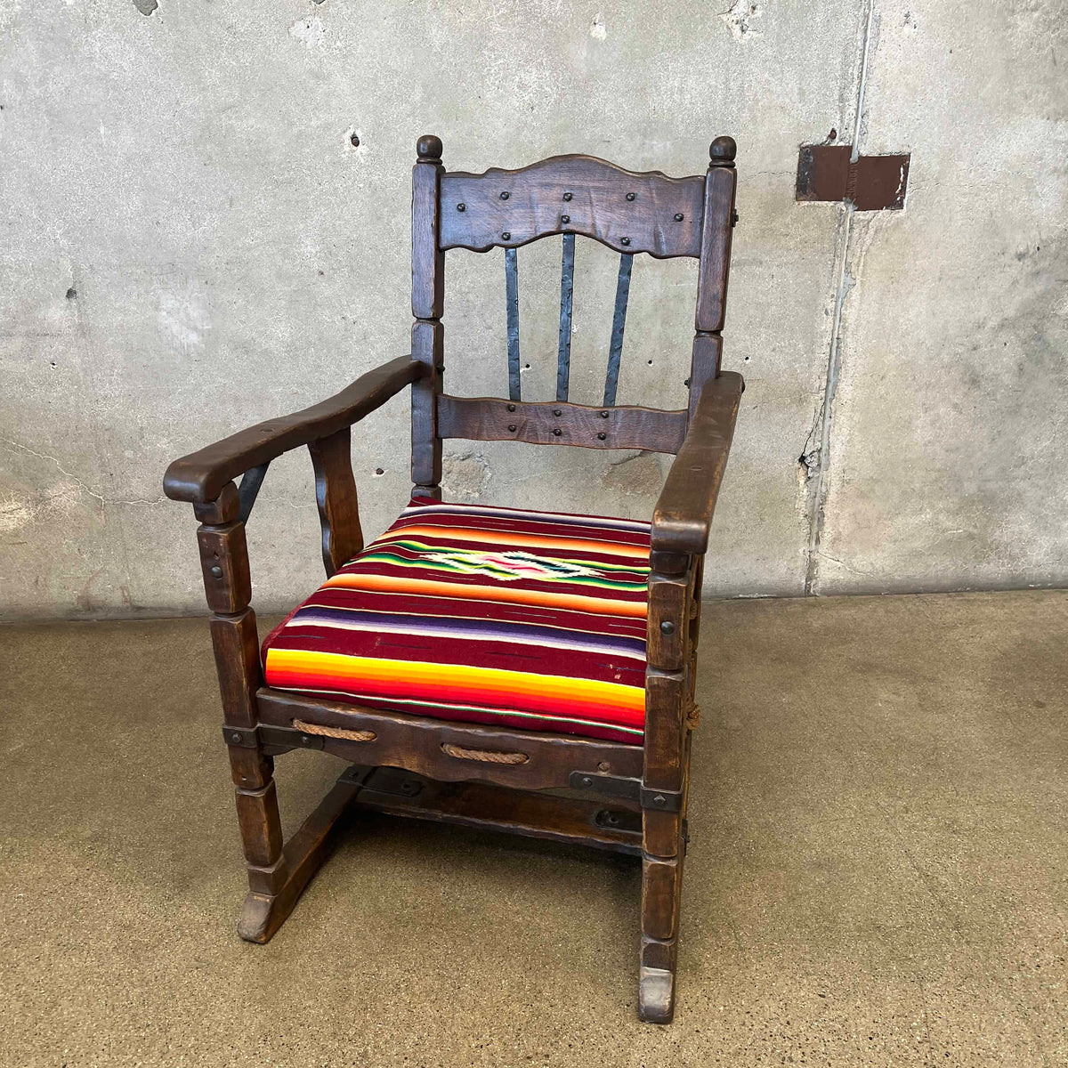 Early Monterey Furniture Arm Chair Rope Seat