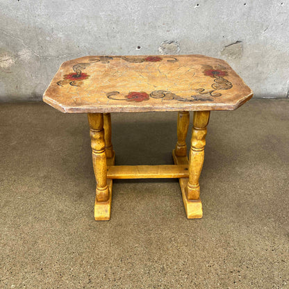 Monterey Furniture Floral + Crackle Table