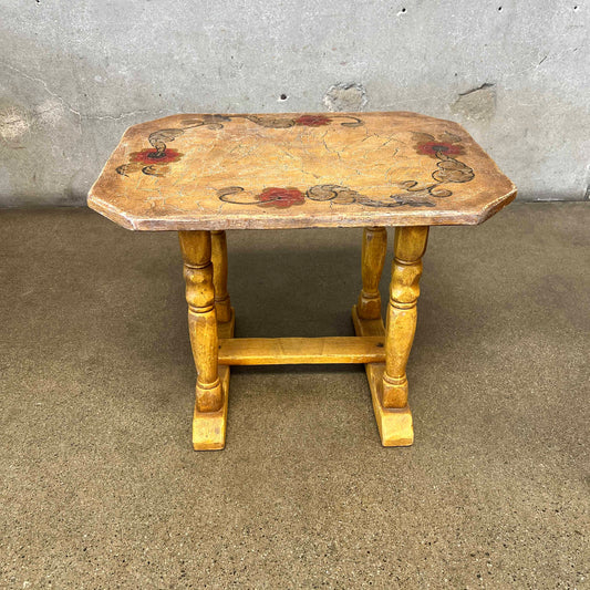 Monterey Furniture Floral + Crackle Table