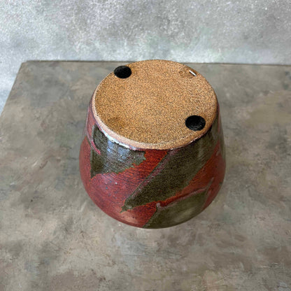 Vintage Signed Ted Wolter Vase/Planter Hand Thrown And Glazed