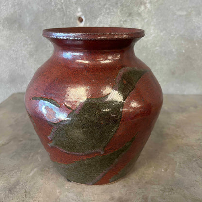 Vintage Signed Ted Wolter Vase/Planter Hand Thrown And Glazed