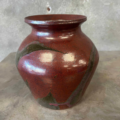Vintage Signed Ted Wolter Vase/Planter Hand Thrown And Glazed