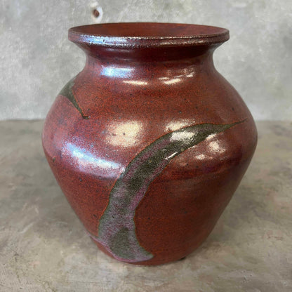 Vintage Signed Ted Wolter Vase/Planter Hand Thrown And Glazed