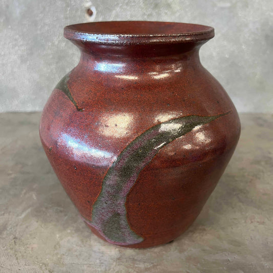 Vintage Signed Ted Wolter Vase/Planter Hand Thrown And Glazed