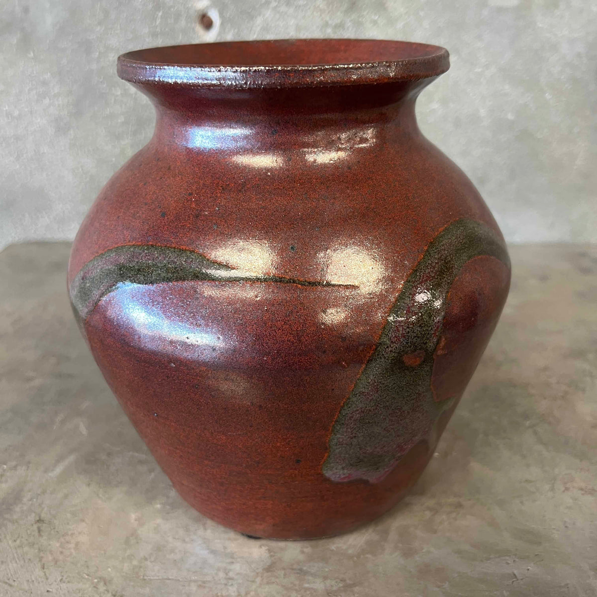Vintage Signed Ted Wolter Vase/Planter Hand Thrown And Glazed