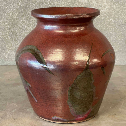 Vintage Signed Ted Wolter Vase/Planter Hand Thrown And Glazed