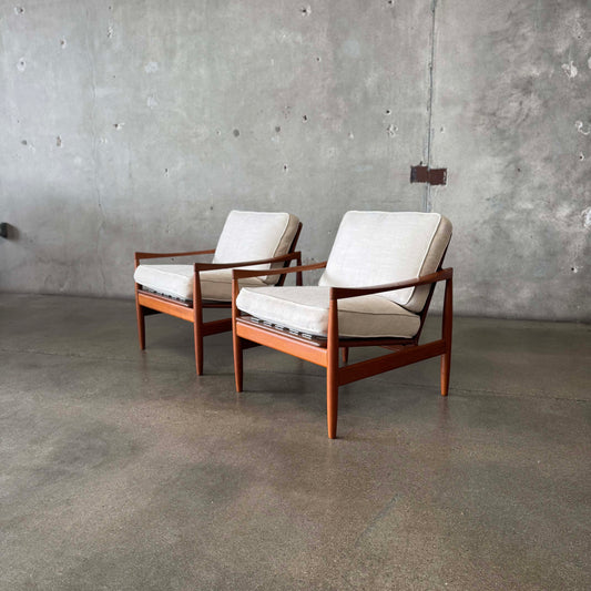 Danish Modern Lounge Chairs In Teak, Denmark 1960's