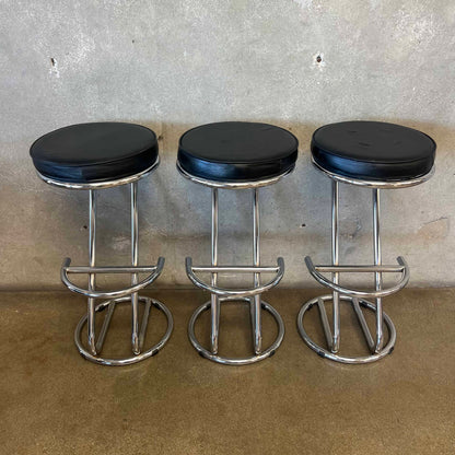 Set of Three Vintage Italian Style Ikea Stools