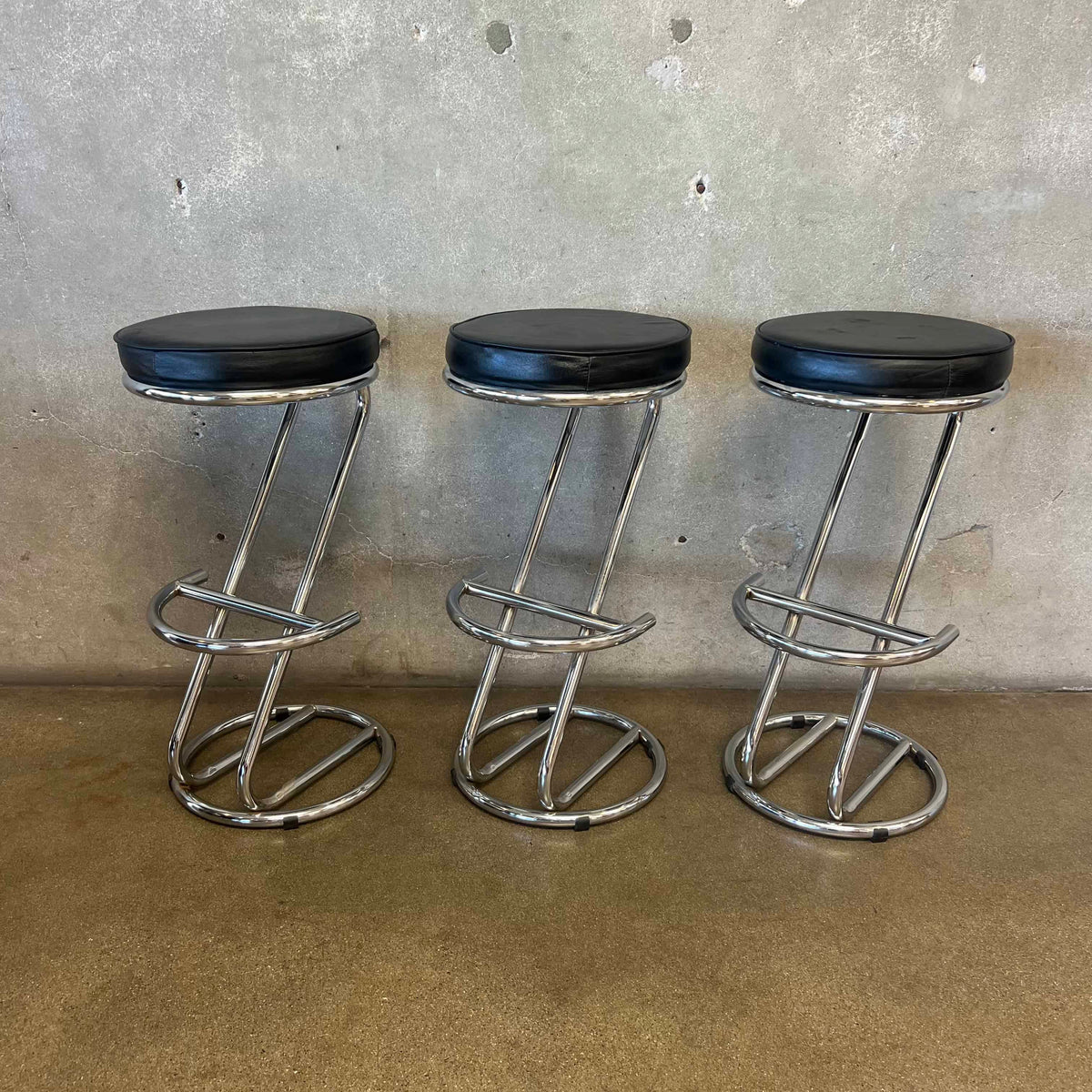 Set of Three Vintage Italian Style Ikea Stools