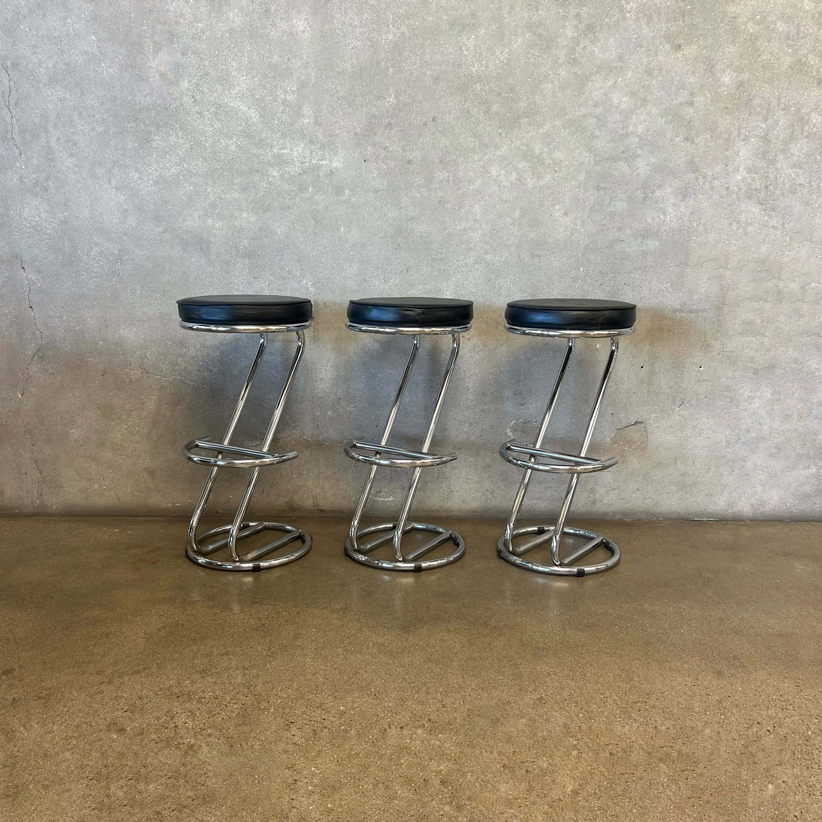 Set of Three Vintage Italian Style Ikea Stools