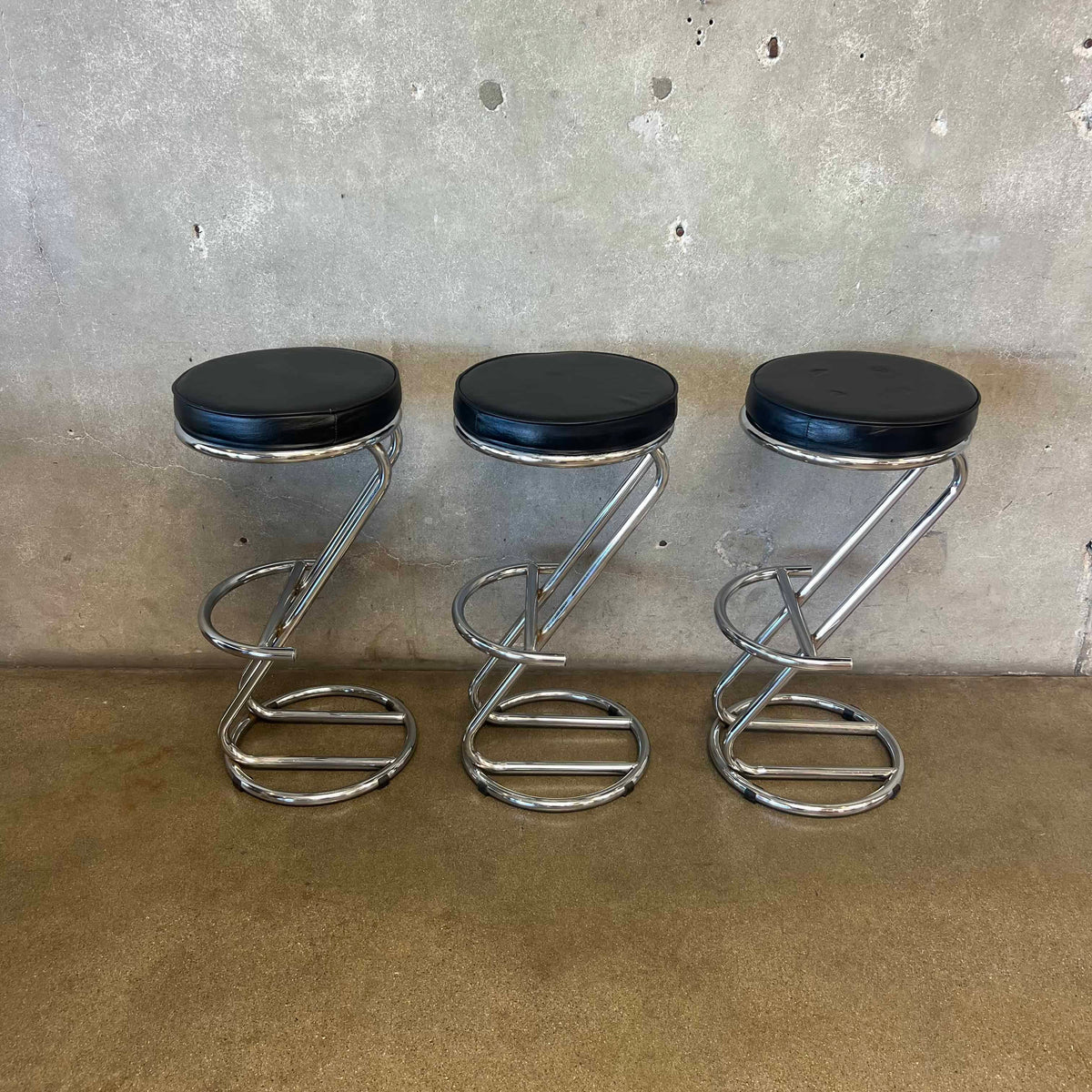 Set of Three Vintage Italian Style Ikea Stools