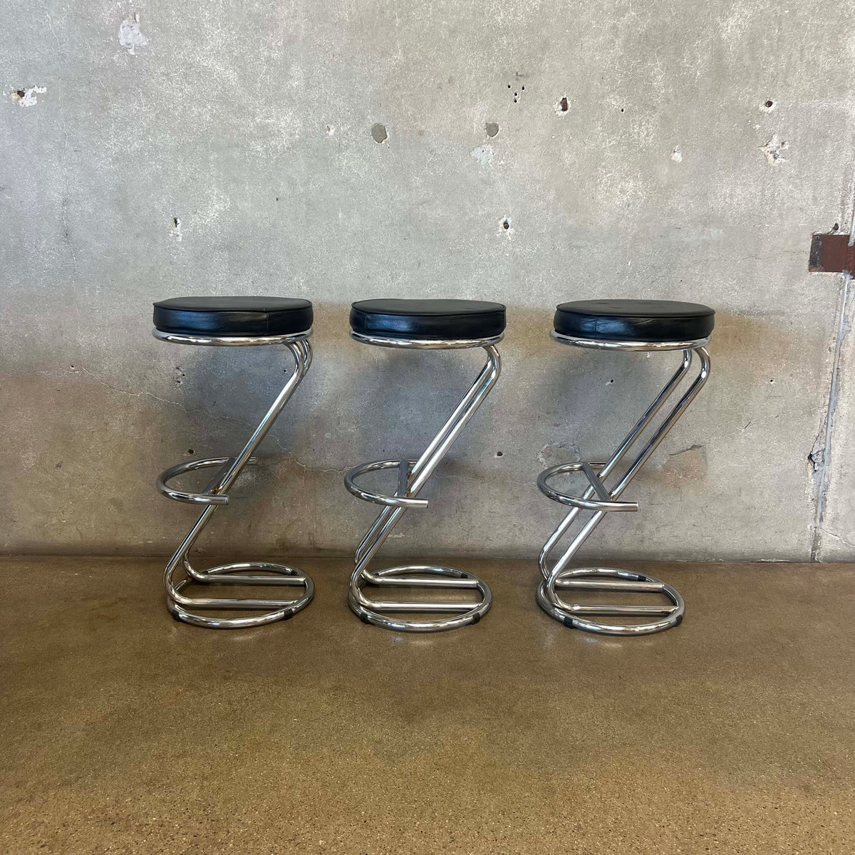 Set of Three Vintage Italian Style Ikea Stools