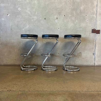 Set of Three Vintage Italian Style Ikea Stools