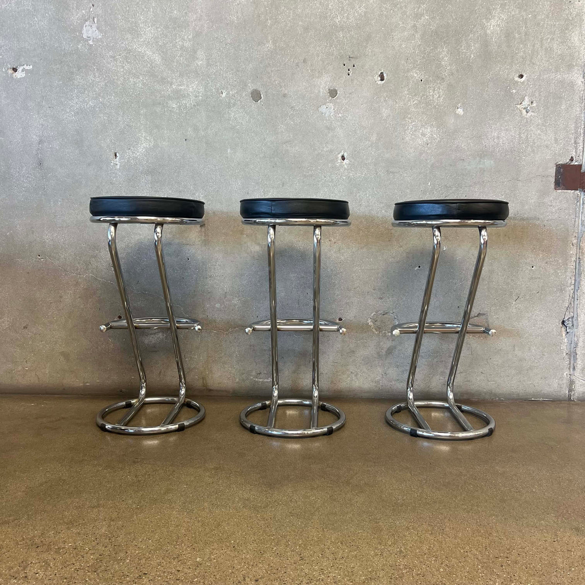 Set of Three Vintage Italian Style Ikea Stools