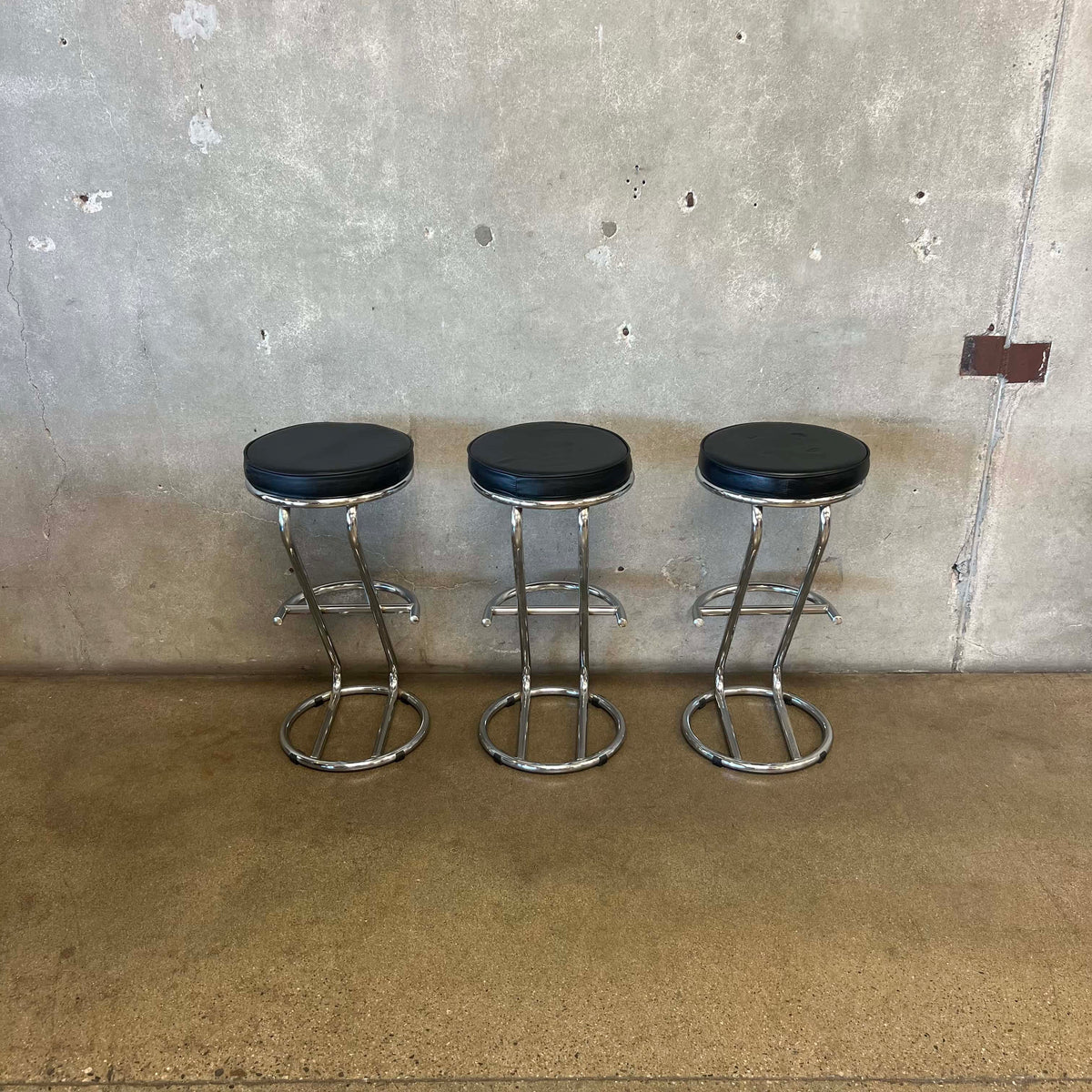 Set of Three Vintage Italian Style Ikea Stools