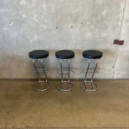 Set of Three Vintage Italian Style Ikea Stools