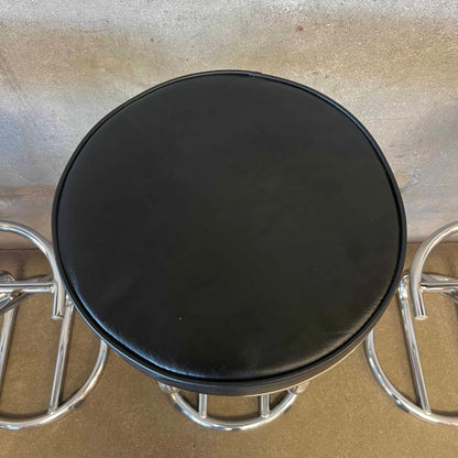 Set of Three Vintage Italian Style Ikea Stools