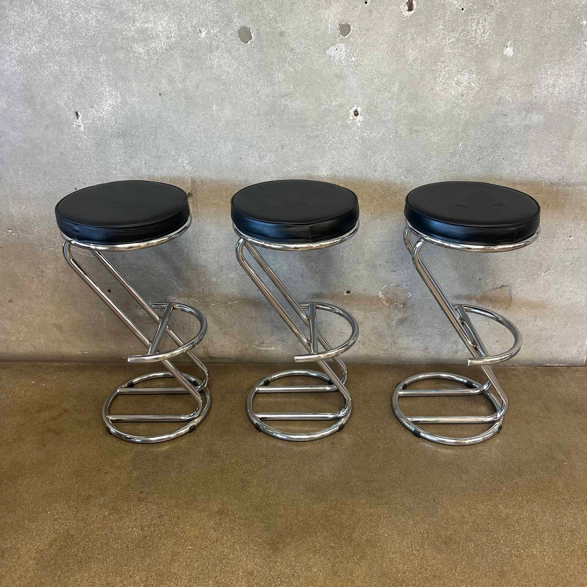 Set of Three Vintage Italian Style Ikea Stools