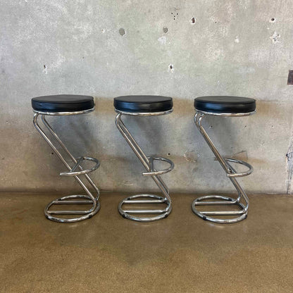 Set of Three Vintage Italian Style Ikea Stools