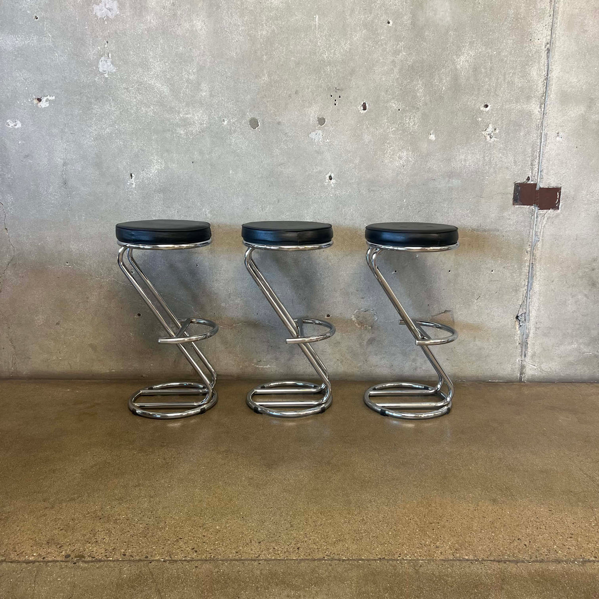Set of Three Vintage Italian Style Ikea Stools