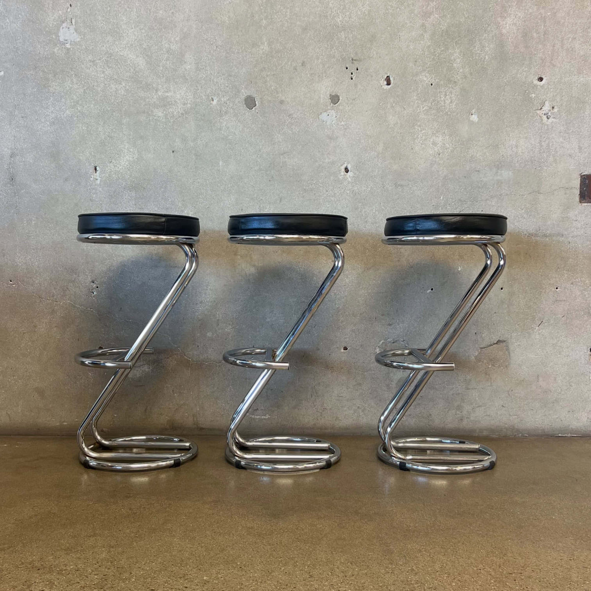 Set of Three Vintage Italian Style Ikea Stools