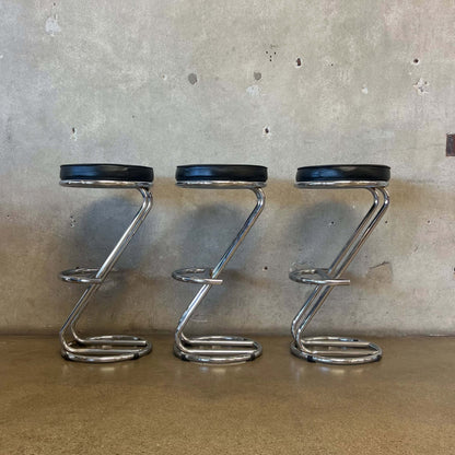 Set of Three Vintage Italian Style Ikea Stools