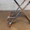 Vintage 1970's Chrome Oak Bar/Table With 2 Bar Stools New Upholstery Product Image