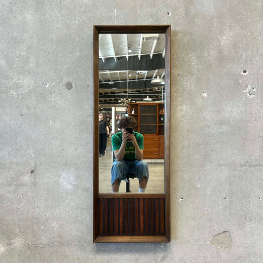 Mid Century Modern "Tower Suite" Rosewood & Walnut Mirror by Lane C. 1960s