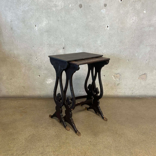 Pair of Very Old Chinoiserie Nesting Tables