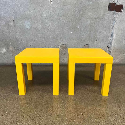 Pair of Yellow Parsons Tables (1970s)