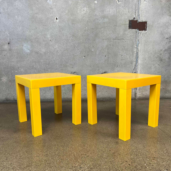 Pair of Yellow Parsons Tables (1970s)