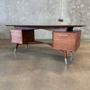 Mid Century Modern Walnut Alma "Skulptra" Executive Desk Product Image
