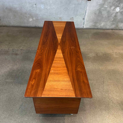 Mid Century Modern Walnut Alma "Skulptra" Executive Desk