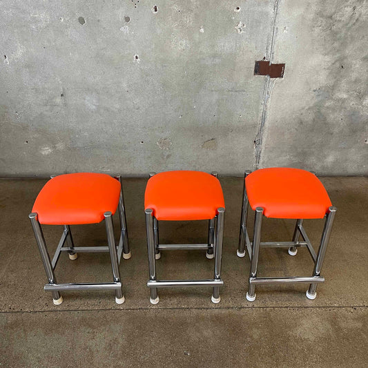 Cal-Style Chrome Set of 3 Stools