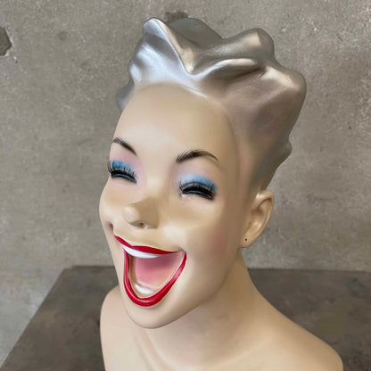 Mid Century Modern Lady Lulu Mannequin w/ Silver Hair