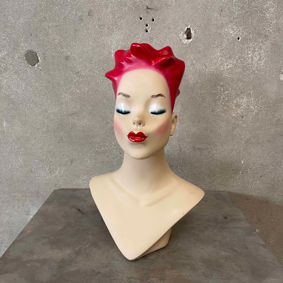 Mid Century Modern Lady Lulu Mannequin w/ Red Hair