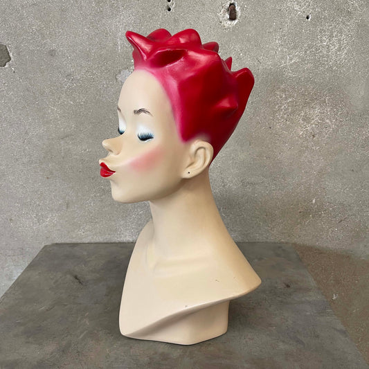 Mid Century Modern Lady Lulu Mannequin w/ Red Hair