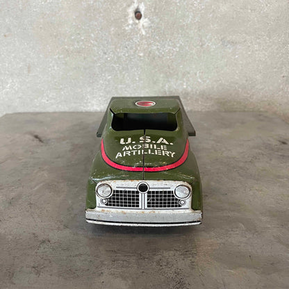 1940s Marx Pressed Steel USA Mobile Artillery Truck Toy