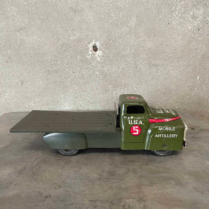 1940s Marx Pressed Steel USA Mobile Artillery Truck Toy