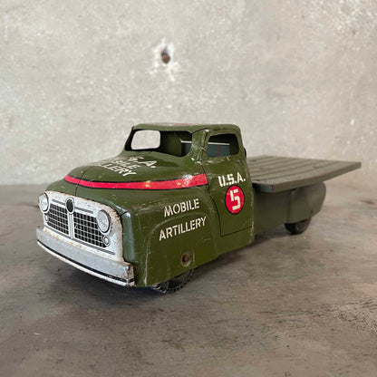1940s Marx Pressed Steel USA Mobile Artillery Truck Toy