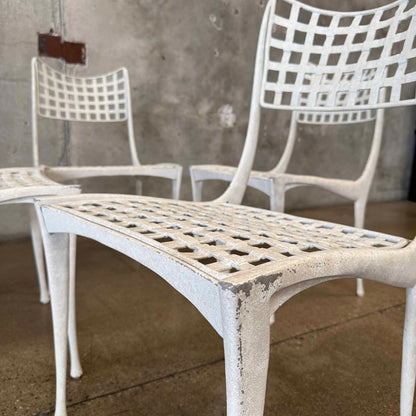 Set of 4 Cast Aluminum "Sol y Luna" Chairs by Dan Johnson for Brown Saltman