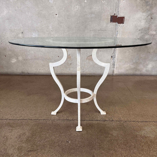 Cast Aluminum Patio Table w/ Glass Top