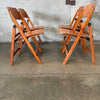 Set of Four 1950s Vintage Art Deco Arts & Crafts Maple Folding Chairs Product Image