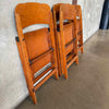Set of Four 1950s Vintage Art Deco Arts & Crafts Maple Folding Chairs Product Image